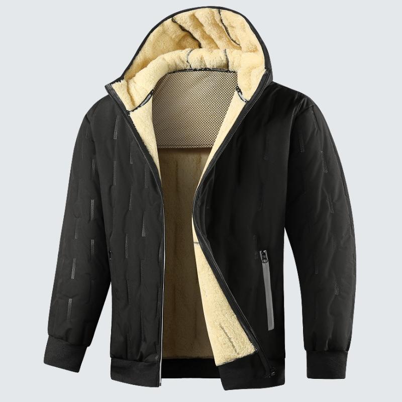 

Зимние толстовки с капюшоном из овечьей шерсти на молнии, утепленная теплая куртка для мужчин, толстовки с длинным рукавом, повседневные спортивные флисовые пальто, мужские куртки с капюшоном XS чёрный