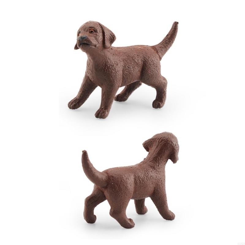 62KD Dog Figurines Playset 8PCS Realistic Detailed Plastic Puppy Figures Toy Dogs