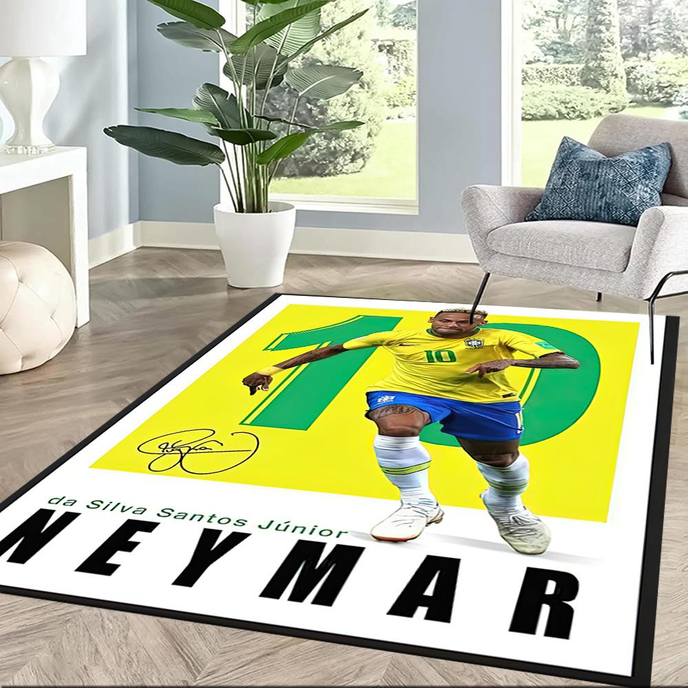 Brazilian Footballer Number Ten Square Rugs Are a Great Choice for Living Rooms, Bedrooms, Home Décor, and As Gifts.