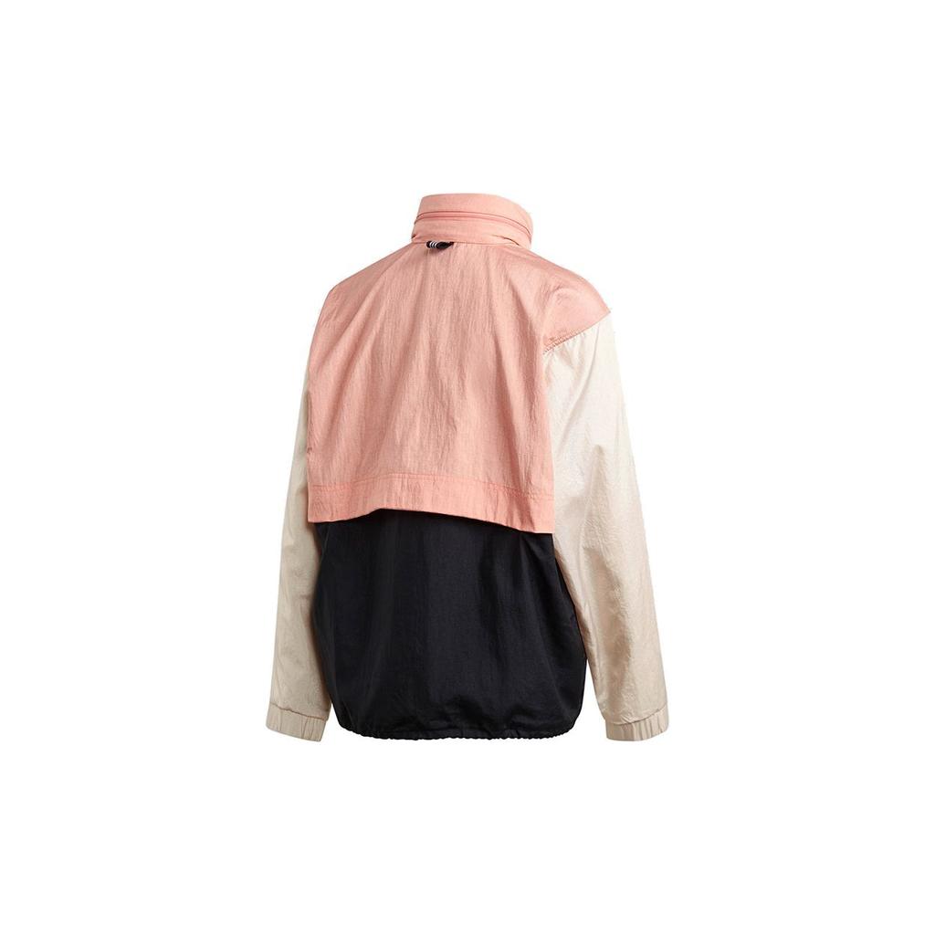 Adidas Originals Trefoil Windbreaker Casual Retro Sports Color Block Jacket Women Jacket Pink GK8559