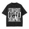 Moda Silent Hill Lavato Streetwear Vintage T-Shirt Film Horror Gioco Magliette Top Uomo Donna Cotone Harajuku Stampato