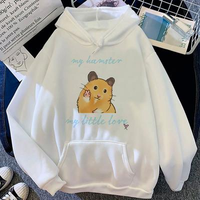 Sudaderas de hámster para mujer Unisex sudadera y2k gótico estilo coreano jerséis femenino Kawaii Sudadera
