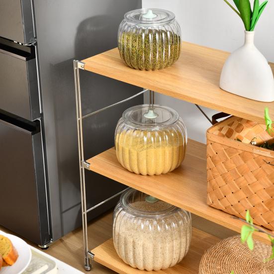 Yousheng Storage Jar with Airtight Lid Large Capacity Food Grade BPA Free Transparent Design Dust-Proof Grain Rice Container
