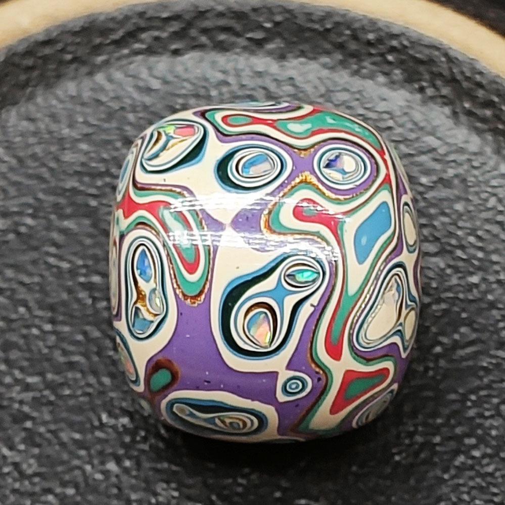 Ancient Style Lacquerware Bracelet: 13*14 Opal Plant Inlaid Lacquer Beads for DIY Accessories 13*14