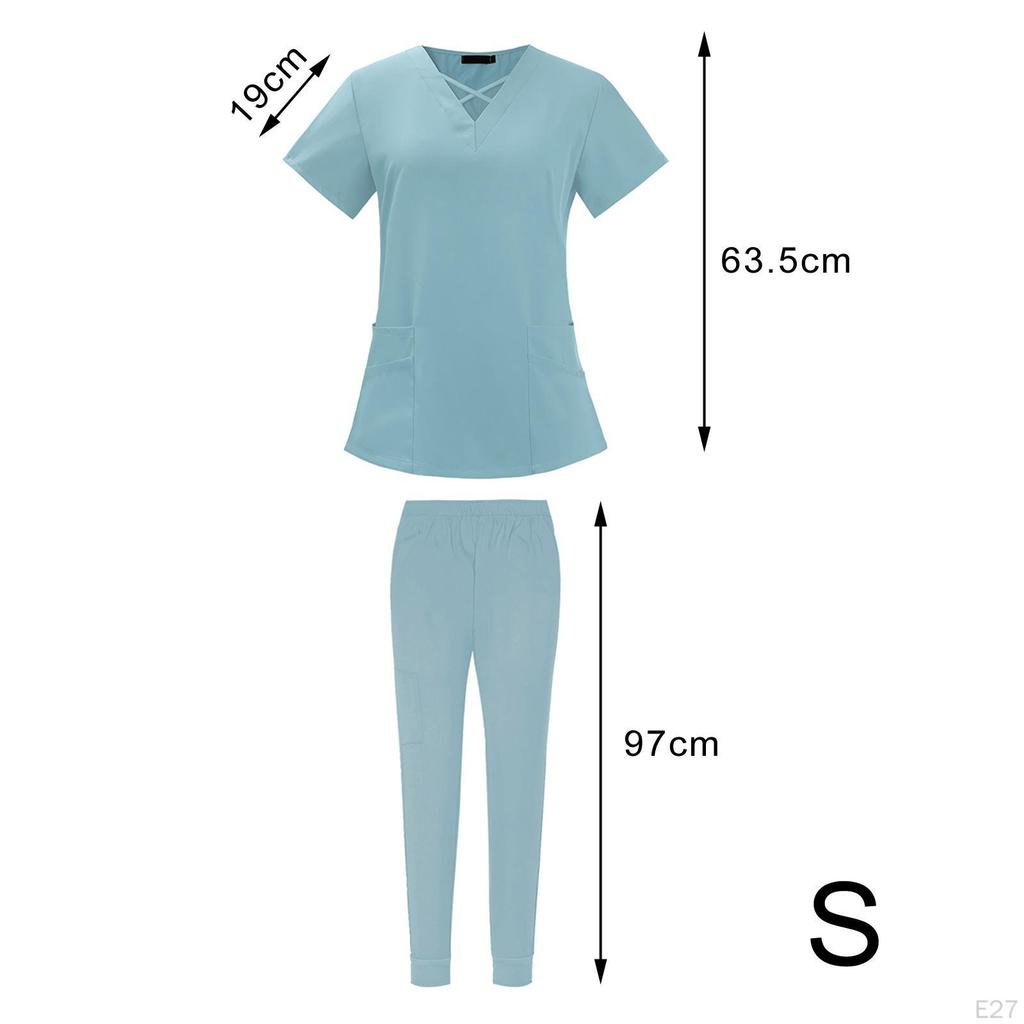 Elastic Waist Scrub Set for and Jogging, Featuring Soft Breathable Design Medical