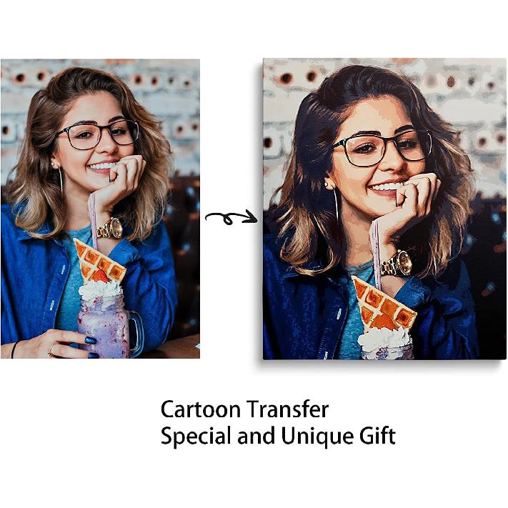 Wall-Art Supplies Custom Canvas Print, 8x8 in Photo On Canvas, American Flag Theme, Rectangular, Oil Paint, Ready to Hang, Ideal for Home Decor