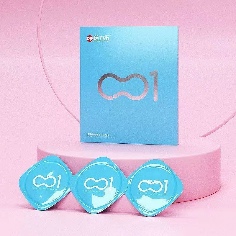 3 Stück/Lot Polyurethan 001 Ultradünnes Kondom