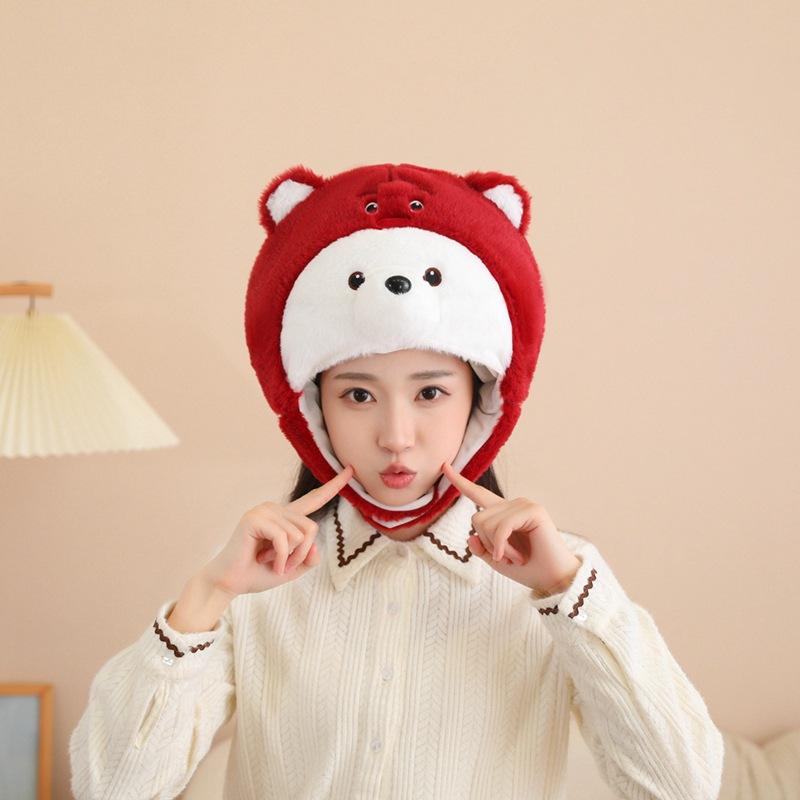 

Превратитесь в розовую шапку-маску медведя, реквизит для фото, мультяшный головной убор, реквизит для фото, реквизит для выступлений 32*31CM0.2kg