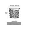 LISM European Style Ice Crack Crystal Whiskey Glasses, Set of 2
