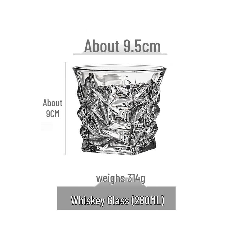 

LISM Европейский стиль Хрустальные стаканы для виски с трещинами, набор из 2 штук