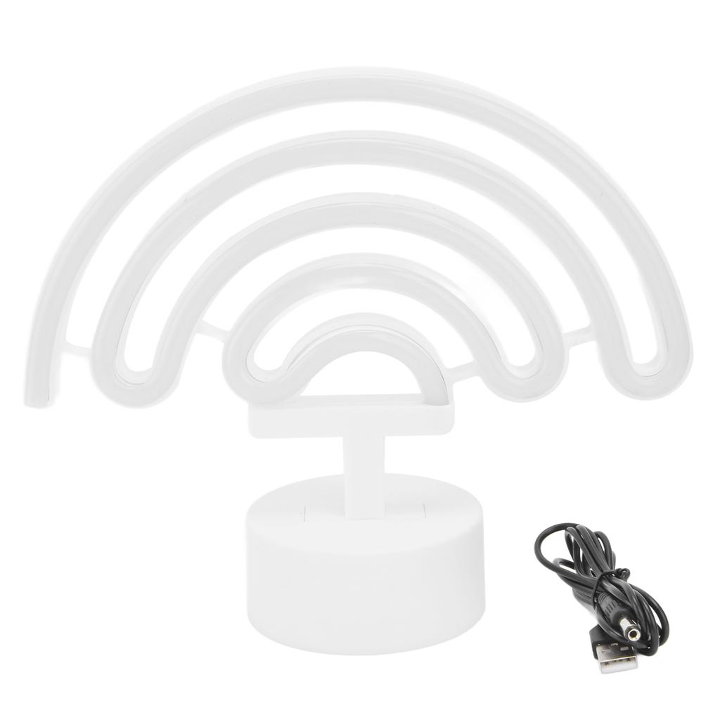 LED Neon Light with Base RGB Colorful Neon Sign Table Lamp Home Bedroom Bar Festive Decoration