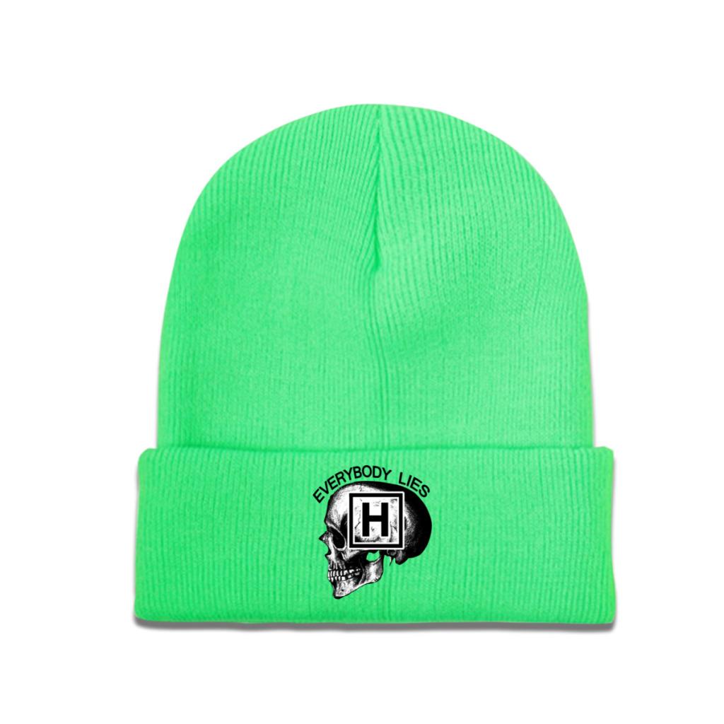 Dr House Everybody Lies Skull Knitted Caps Women's Unisex's Beanie Autumn Winter Hats  Casual Melon Cap