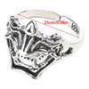 Vintage Silver Demon Devil Open Ring for Teen Young People Hip Hop Gothic Personality Party Anniversary Jewelry Present