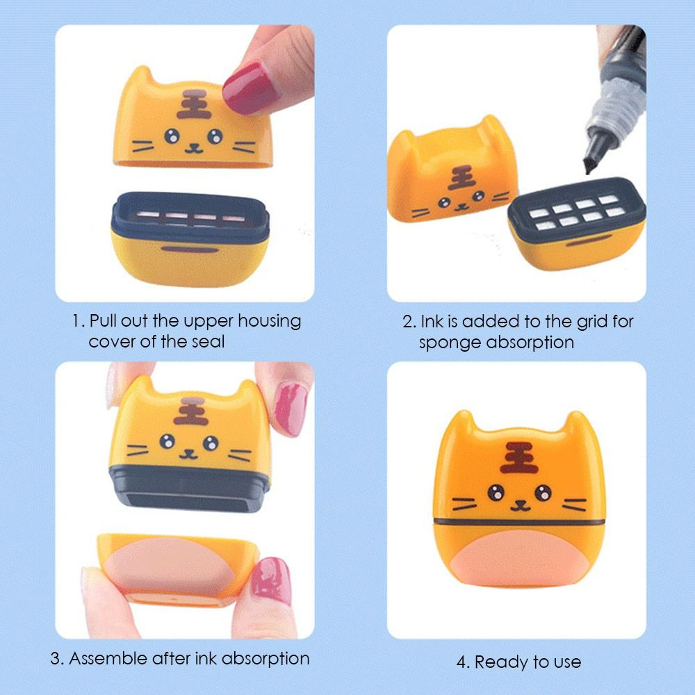 Cartoon Schoolbag Waterproof Labeling Books Kid Clothing Children Name Stamp