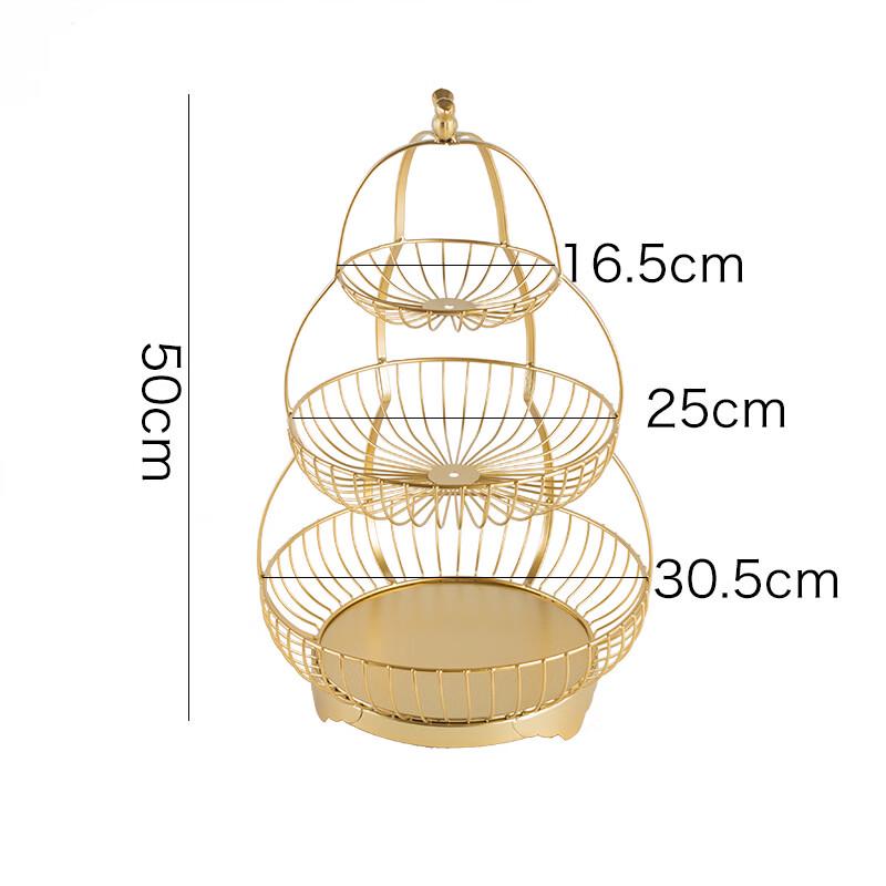 ZISIZ Nordic 3-Tier Birdcage Fruit Basket
