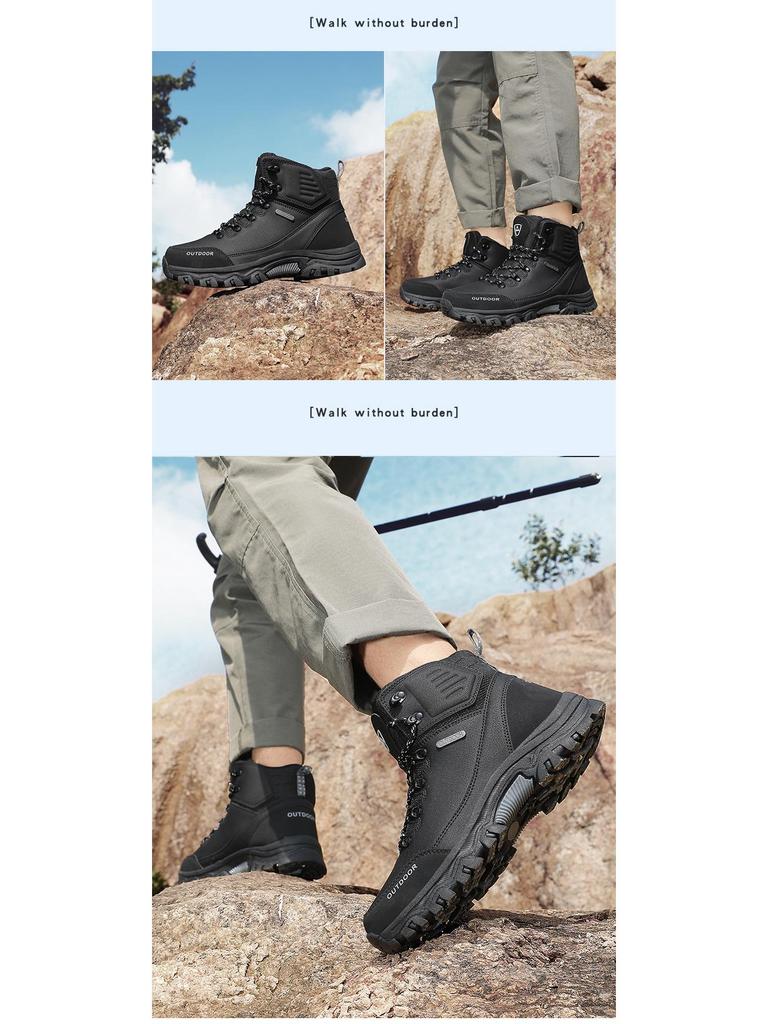 2025 Men's Plus Size Wear-Resistant Winter Hiking Snow Boots