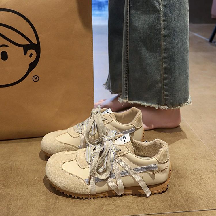 Niche German training shoes women's summer 2025 new thick-soled breathable versatile little white shoes retro lightweight casual board shoes