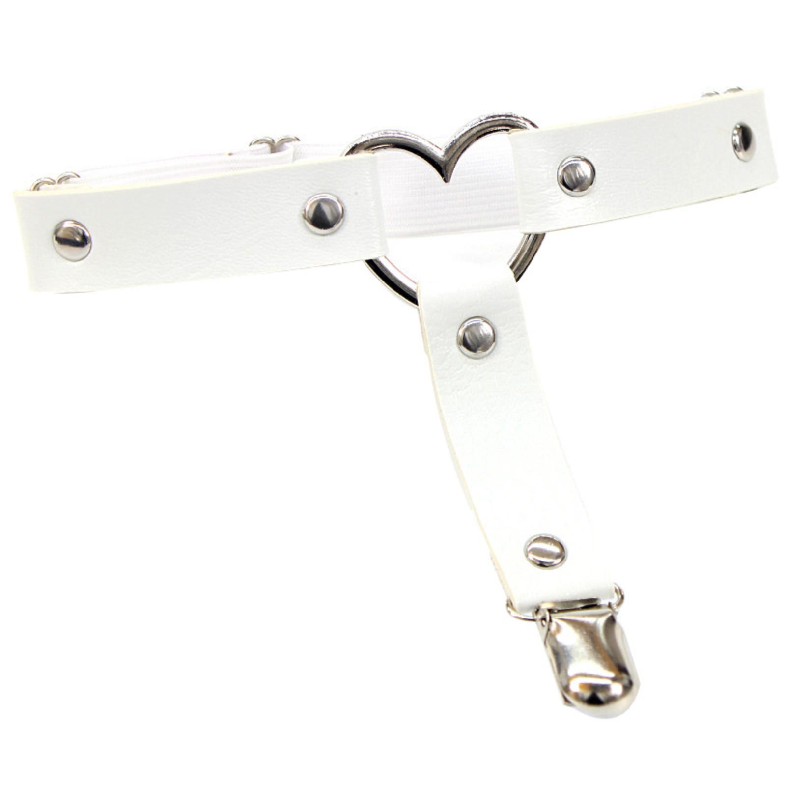 

Кожаные гетры в форме сердца One Size белый