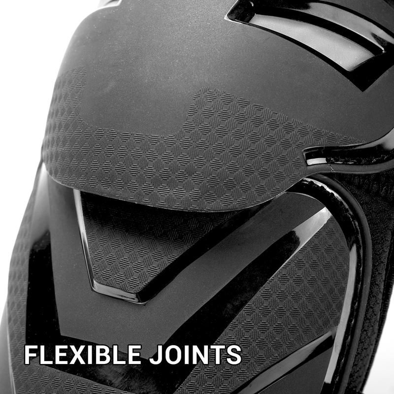 Motorcycle Knee Elbow Set 4-Piece Set - Heavy Duty Impact Protection Adjustable Straps CE Certified Universal Fit for Riders