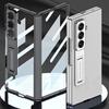 Magnetic Hinge Plating Clear Case for Samsung Galaxy Z Fold 7 Front Screen Glass Protective Stand Cover for Galaxy Z Fold7 Case