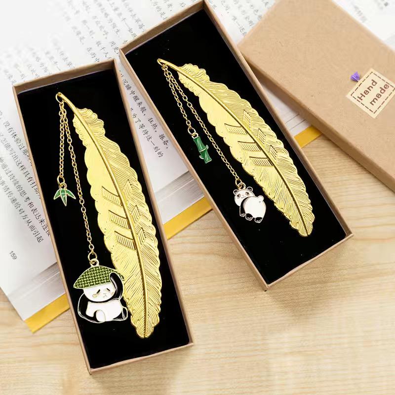 Elegant Metal Panda Bookmark Gift Box - Chinese Style for Teacher's Day, Graduation & Birthdays