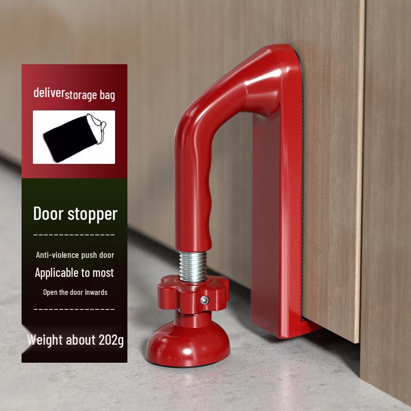 Adjustable Anti-theft Door Stopper for Homes & Rentals