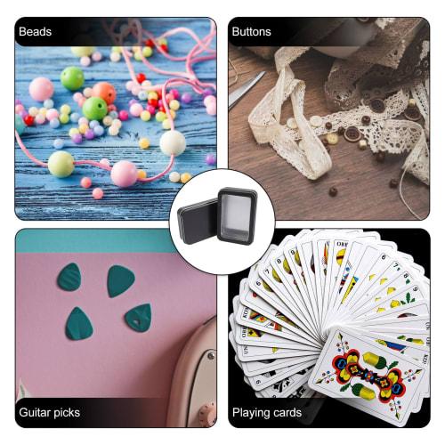 EXCEART Box Lenormand Deck Game Card Holder, Tarot Deck Holder, Gold Pen Pot, Poker Card Case, Poker Card Container, Playing Card Holder, Game, 6-Pack