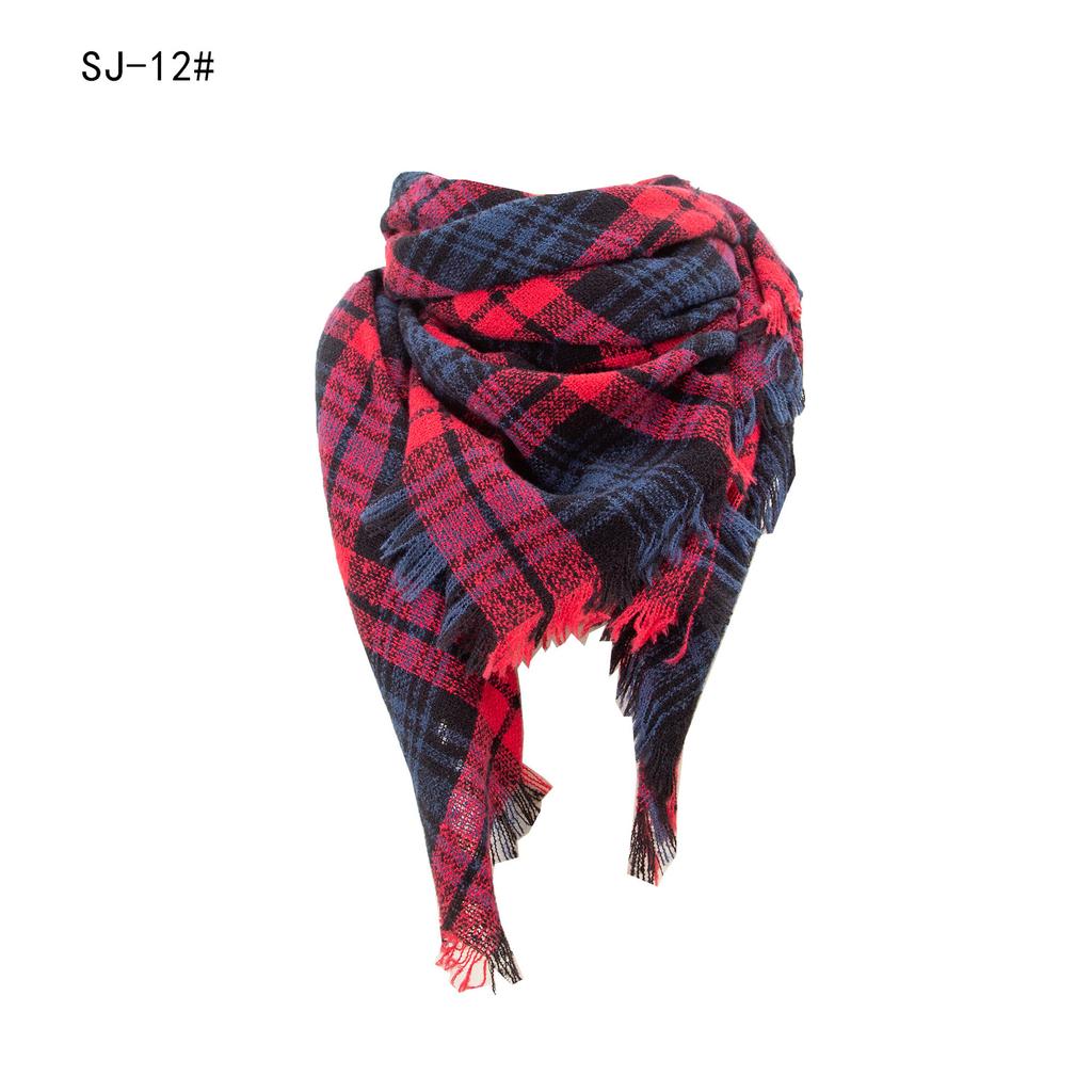 Designe Brand Knitted Spring Winter Women Scarf Plaid Warm Cashmere Scarves Shawls Luxury Neck Bandana Female Pashmina Wrap
