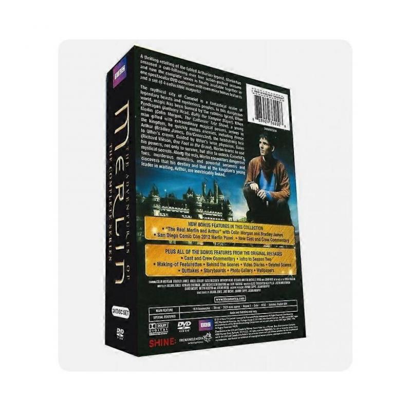Merlin - Kompletní série, 1.-5. sezóna (DVD, 24 disků, Krabicové vydání) anglická verze