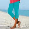 Women's Fashion Summer Color Hollow Out Yoga Library 7 Points Leggings