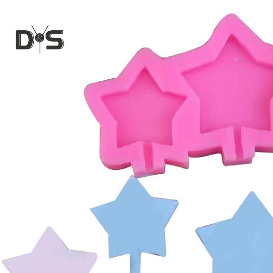 Žáruvzdorná forma na čokoládu Snadné čištění Silikonová forma na lízátko ve tvaru hvězdy