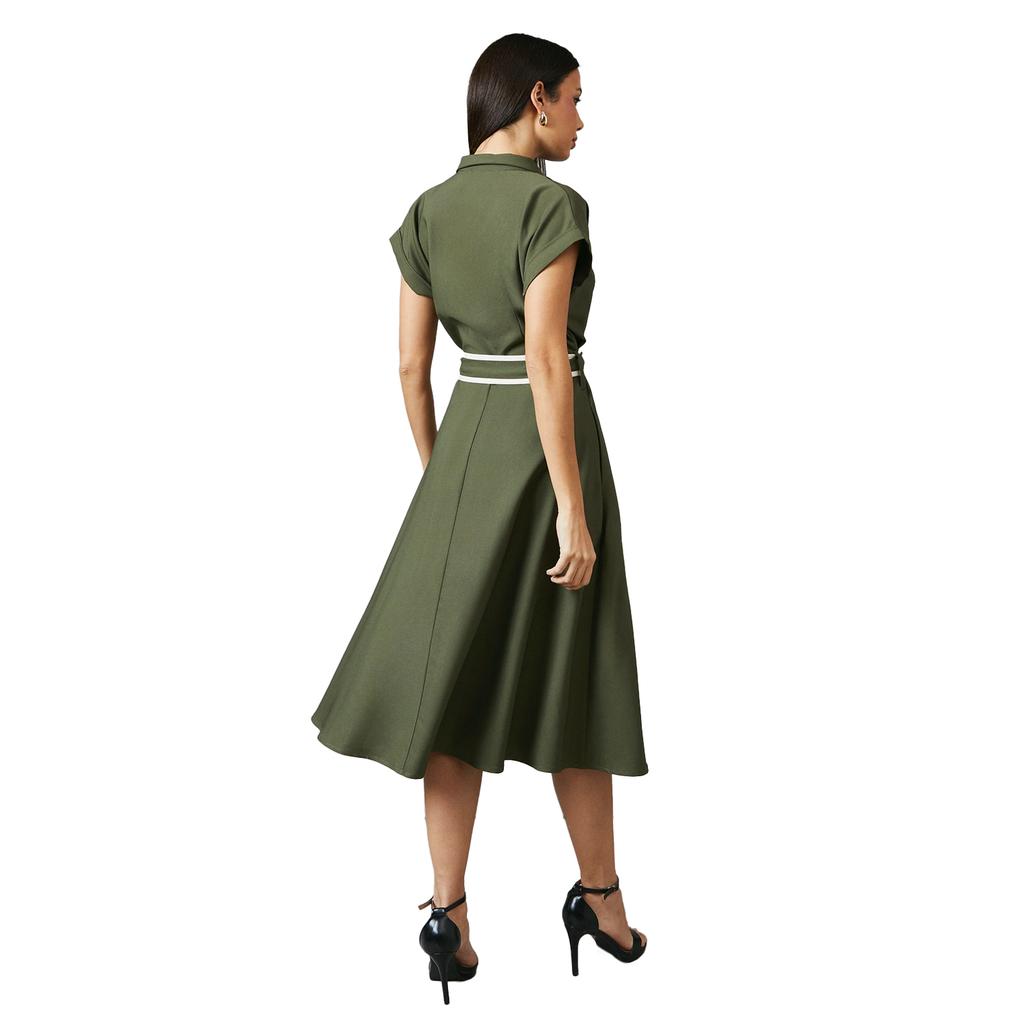 Principles Womens/Ladies Contrast Detail Collared Midi Dress