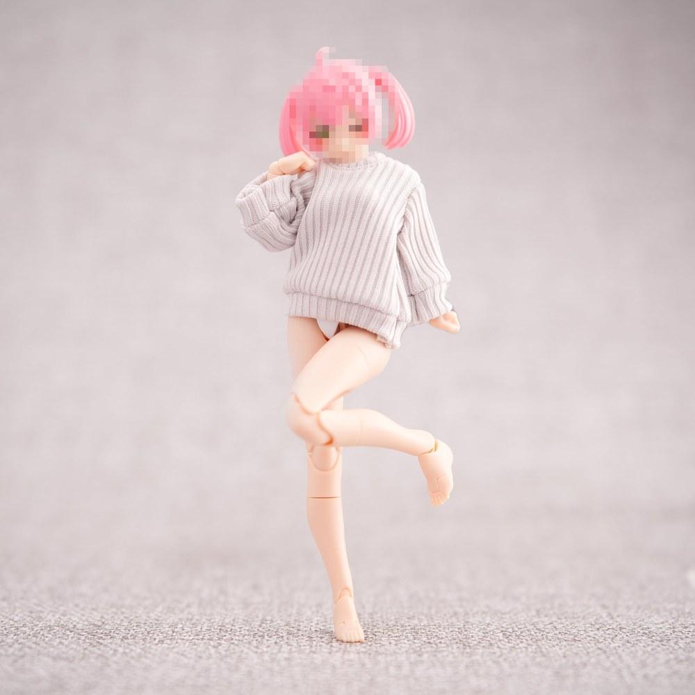 HAMRETHYPPZ 1/12 Scale Casual Clothing Set for Male and Female Jacket Dress-up Skin Color (Head and Body Not Included)