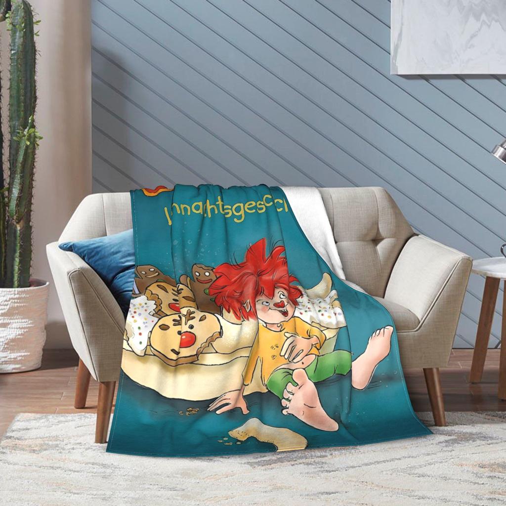 Pumuckl Cute Elf Fairy Story Fashion Blankets Fleece Autumn Winter Anime Cartoon Multi-function Lightweight Throw Fashion Blanket for Beddin