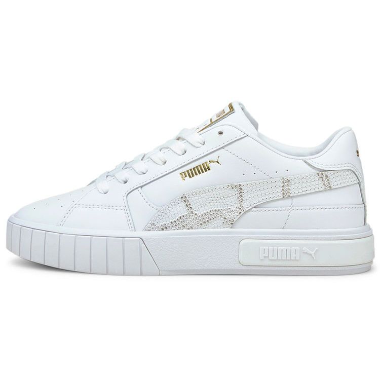 Puma Cali Star Snake Synthetic Leather Lightweight Durable Low-Top Sneakers Women sneakers White 380629-01