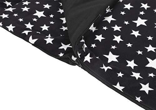 Kinderwagen-Fußsack, warm und winddicht, perfekt für Herbst und Winter, Schlafsack im Umschlag-Stil für Neugeborene und Babys, mit Sternenmuster.