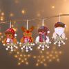 Christmas Themed Decorations Ornaments Fabric Santa Claus Reindeer Figurines Little Bear Snowman Hanging Decorations Pendant