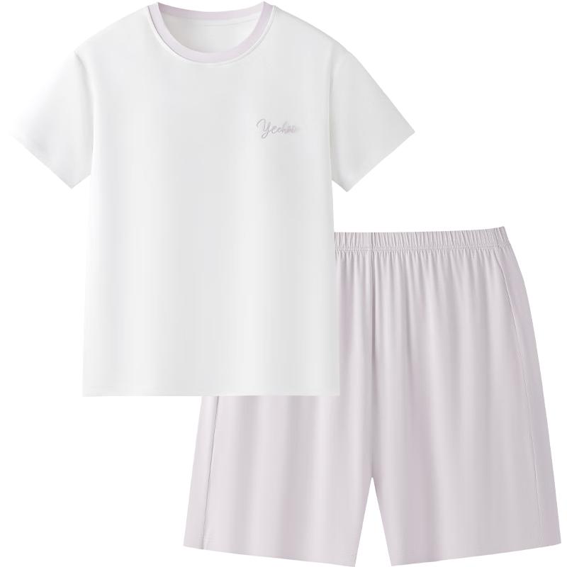 

YEEHOO 7A Antibacterial Lyocell Blend Teen Girl s Summer Pajama Set M