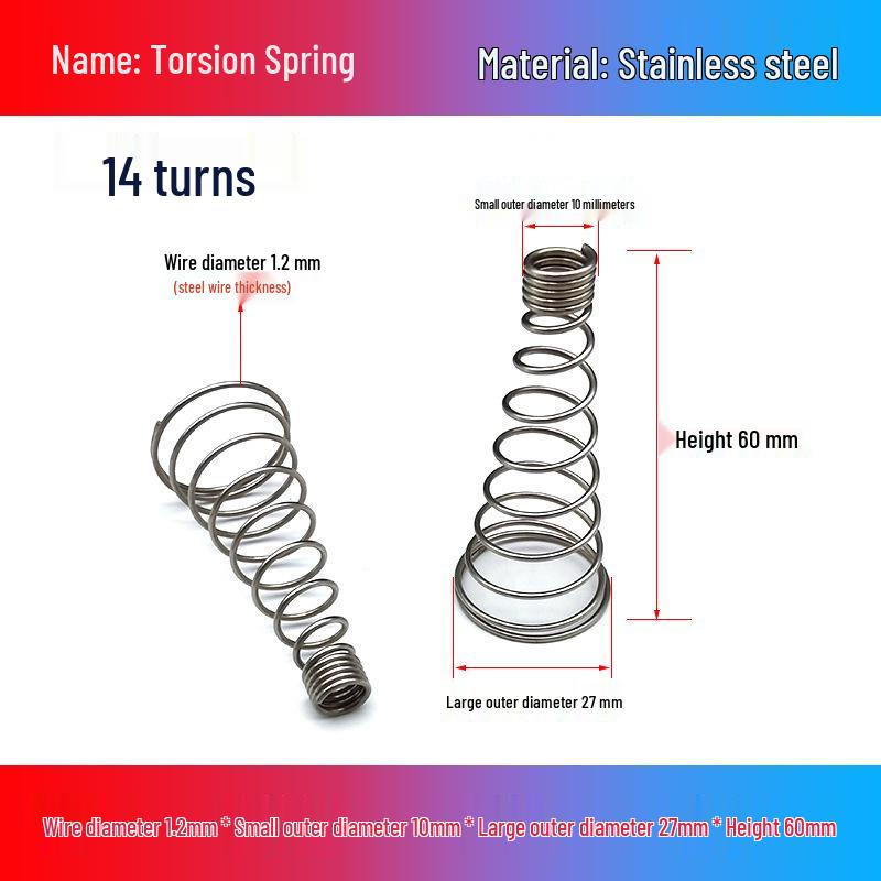 Stainless Steel Pagoda-Shaped Trapezoidal Compression Spring for Battery