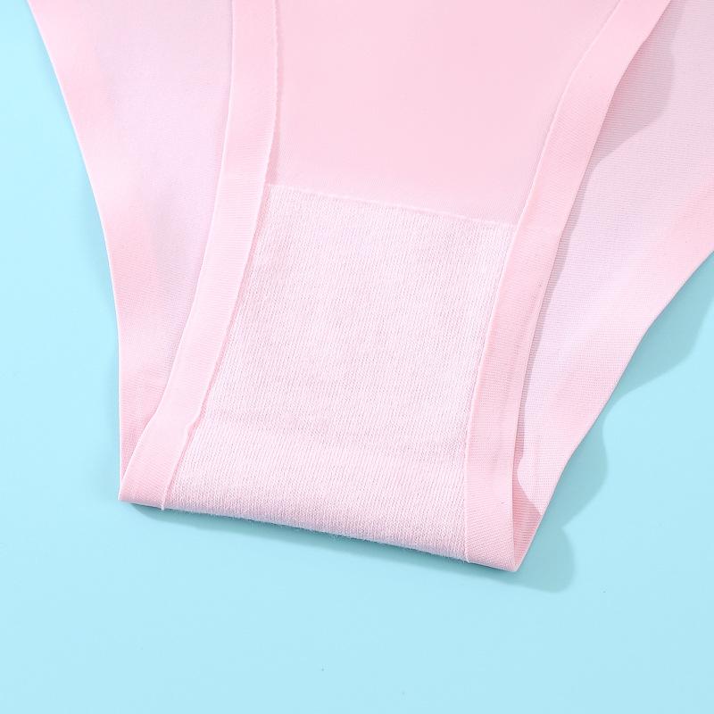 European And American Version Of Seamless One-piece Ice Silk Sexy Bikini Panties Ladies Mid-waist Breathable Briefs