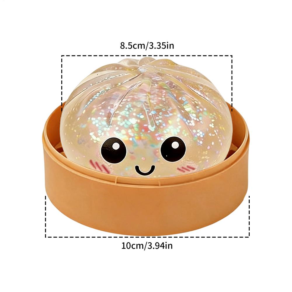 Сенсорная игрушка-антистресс в форме парового пельменя Squishiess Dumplings Шарики-антистресс Сенсорная игрушка-фиджет Быстроотскакивающая игрушка для снятия стресса белый