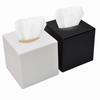 Open Bottom Tissue Cover Paper Box Tissue Holder Elegant Square Tissue Box Cover with Oval Opening for Vanity for Bedroom