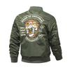MA-1 American style work pilot jacket, men's autumn/winter thickened baseball jacket, trendy,men's tiger head embroidered jacket