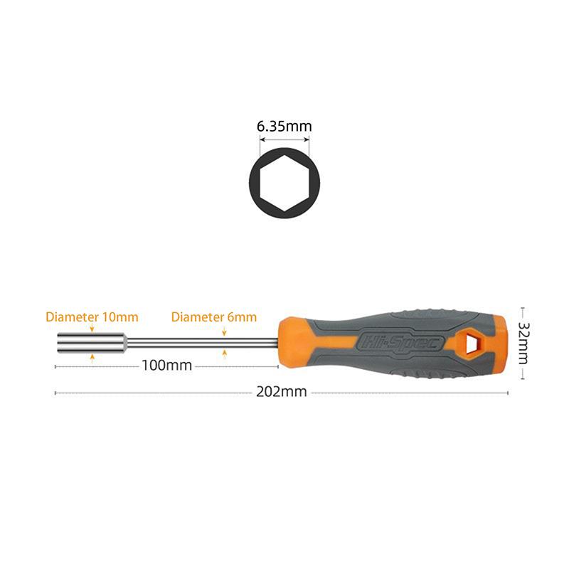 6.3Mm Hex Adapter Screwdriver Handle Magnetic Head Screwdriver Bit Holder Multifunctional Magnetic Bit