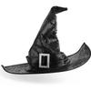 Halloween Witch Hat Black Pointed Wizard Hat Witch Costume Accessories Halloween Dress Up Hat Boys Girls Costume Prop