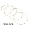 Colar Gargantilha de Aço Inoxidável 304 para Mulheres DIY Colar Joias para Festa Componentes Presentes 42/43cm(16 7/8") longo,1 Peça