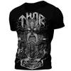 Retro Viking Tattoo 3D Printed Men's T-shirt Summer Viking Odin Round Neck Loose Short Sleeve Casual Top T-shirt Oversized T-shirt