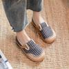 Hand-woven Women's Casual Shoes Simple Fashion Casual Slides Canvas Upper Linen Insole Tendon Sole Casual Shoes Zapatos De Mujer