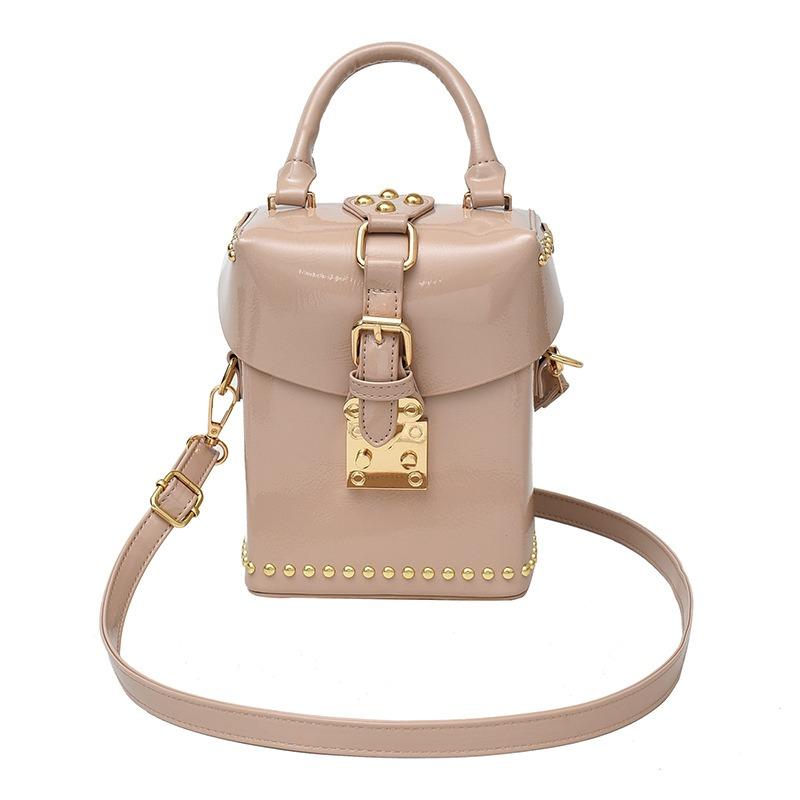 Portable Small Square Box Bag, Summer New Sweet Flip Lock Bag, Shoulder Messenger Women's Bag