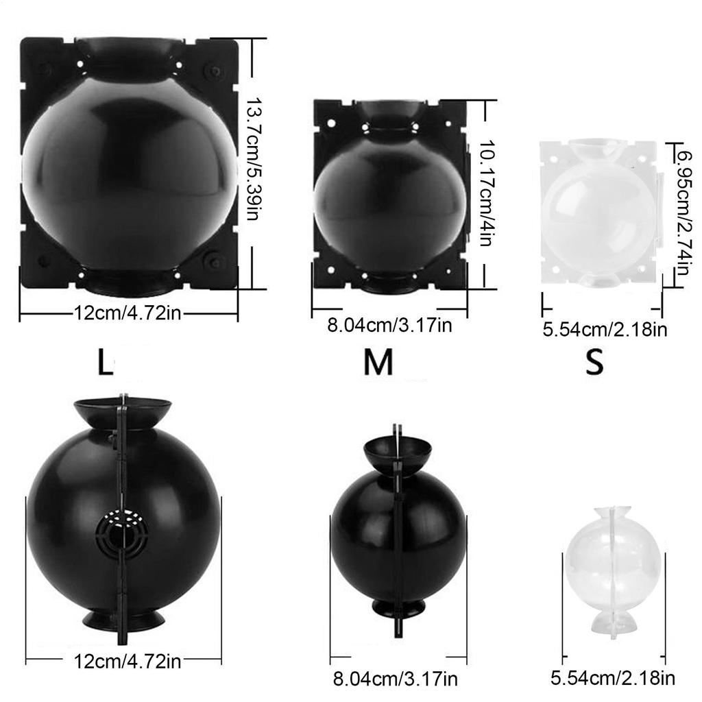 Air Layering Propagation Kit Reusable Half Transparent Grafting Ball Propagation Pod 9 Pieces for Viewer Observation Sprouting